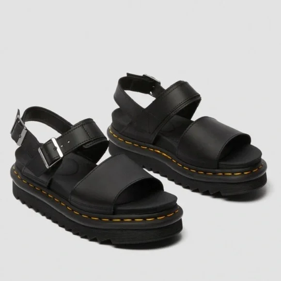 Dr. Martens Voss Leather Sandals – Black – Size 7 – NEW - Picture 3 of 7